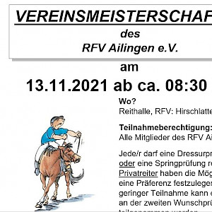 Vereinsturnier: Nennschluß am Wochenende. Jetzt: auf der Zielgeraden bis Samstag!