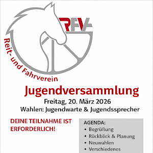 ❤️ Einladung zur Jugendversammlung 2026 Reit- und Fahrverein Ailingen e.V. am 20.03.2026